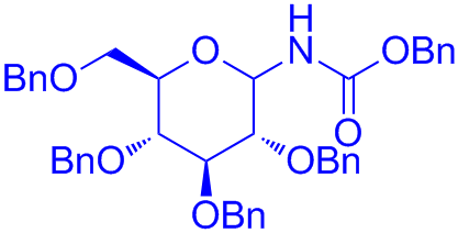 N-benzyloxycarbonyl 2,3,4,6-tetra-O-benzyl-α,β-D-glucopyranosylamine