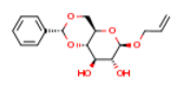 allyl(R)-4,6-O-benzylidene-β-D-gluco-pyranoside